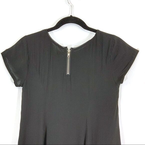 SILENCE & NOISE tunic pullover blouse raw edge black size XS - Picture 3 of 7